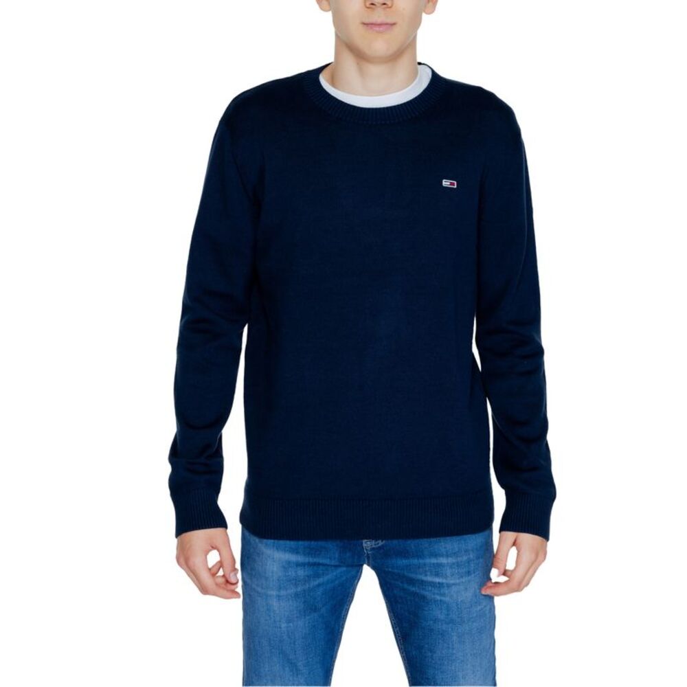 Tommy Hilfiger Jeans Crew Neck Sweater Classic Fit Men blue Sweaters & Knitwear